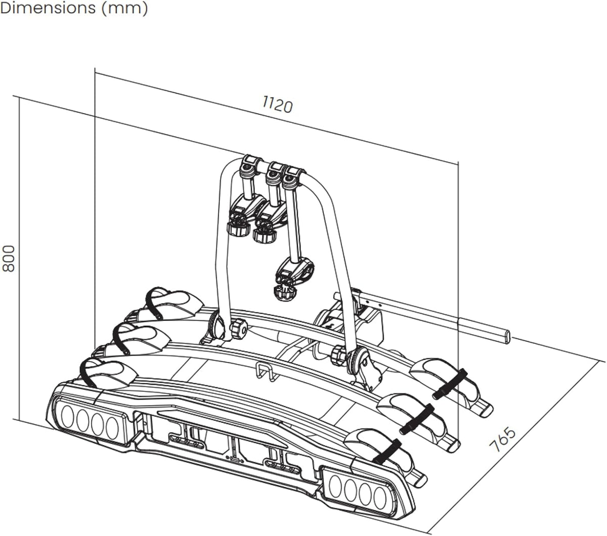 VDD - Bicycle carrier - Bicycle carrier tow bar - Bicycle carrier 3 bikes - Bicycle carrier towbar tiltable - QUORE