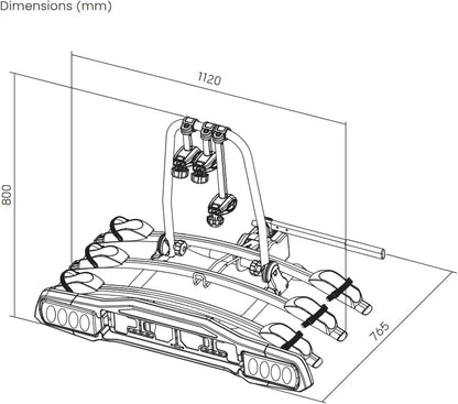 VDD - Bicycle carrier - Bicycle carrier tow bar - Bicycle carrier 3 bikes - Bicycle carrier towbar tiltable - QUORE