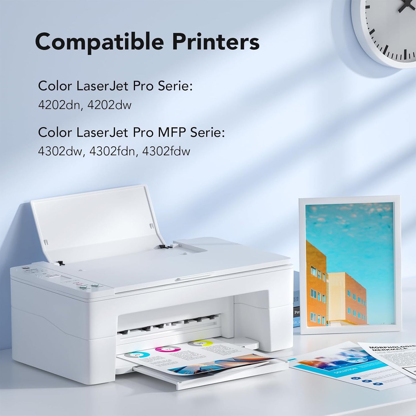 Compatibele Toner – Toner Set – Toner Cartridges – Kleurcartridge – Laserjet Toner – 4 Kleuren Complete Set – Ingebouwde Chip Voor Automatische Herkenning