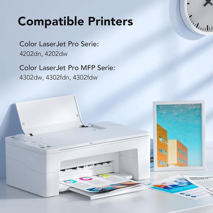 Compatibele Toner – Toner Set – Toner Cartridges – Kleurcartridge – Laserjet Toner – 4 Kleuren Complete Set – Ingebouwde Chip Voor Automatische Herkenning