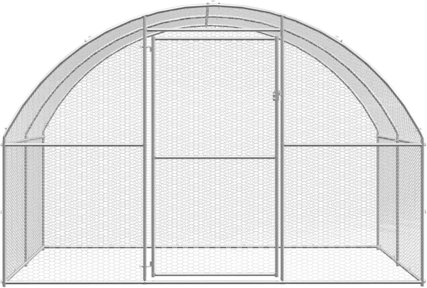 Gecheer Outdoor Chicken Coop 3 x 2 x 2 m Galvanized Steel, Large Outdoor Enclosure Weatherproof for Chickens and Small Animals - QUORE