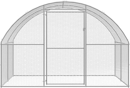 Gecheer Outdoor Chicken Coop 3 x 2 x 2 m Galvanized Steel, Large Outdoor Enclosure Weatherproof for Chickens and Small Animals - QUORE