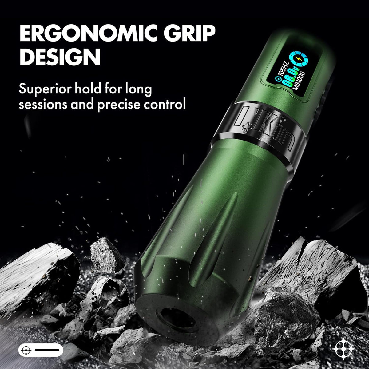 Draadloze Tatoeagemachine – Tattoo Pen – Tatoeëerstift – Tattoo Gun – Tatoeëermachine – 4,0 mm Slaglengte – Borstelloze Motor – 39 mm Grip – 2x 1600 mAh Batterijen