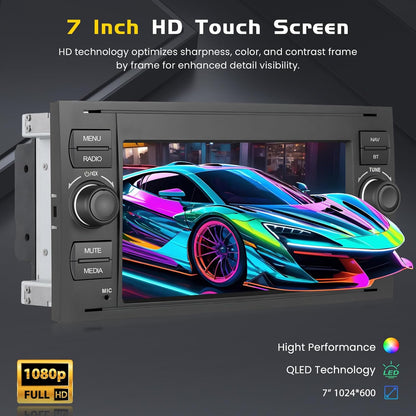 Autoradio – Multimediaspeler – 2-DIN Radio – Touchscreen Stereo – Infotainmentsysteem – 7 Inch Touchscreen – Wireless CarPlay En Android Auto