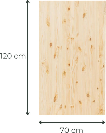 RIVERBANK grenenhout werkblad | Stabiele werkoppervlak voor keukenwerkblad, werkbank, bureau en DIY-projecten | Massief houten plaat (grenenhout, 120x70x2cm)