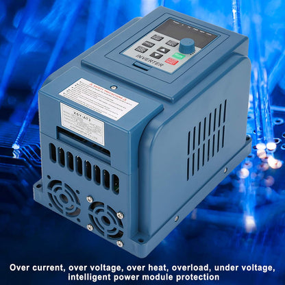 Frequentieregelaar, 3-fasen instelbare snelheidsregelaar Inverter VFD 380V 1.5kW voor motorsnelheidsregeling