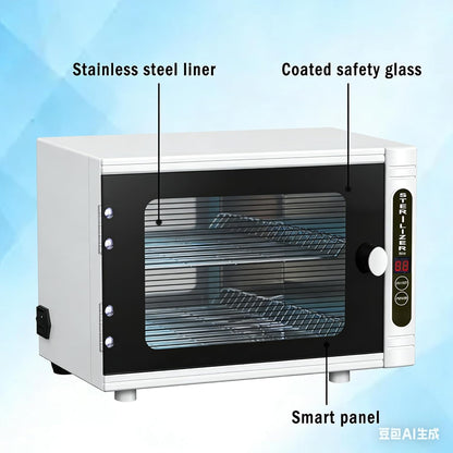 UV-sterilisator met timer, digitaal display, led-desinfectie, wit