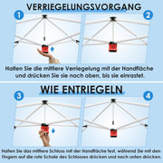 Paviljoen - Tuinpaviljoen - Partytent - Tuintent - Pop-up Kliksysteem - met 4 Muggennet Zijpanelen - Roldraagtas - Waterdicht - Stabiel - Dubbel Dak - UV-bescherming 50+ - 4 Zandzakken - voor Patio - Markt - Camping - 3.6 x 3.6 m - Blauw