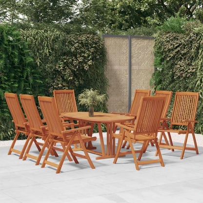 vidaXL Garden chairs 8 pcs collapsible solid eucalyptus wood