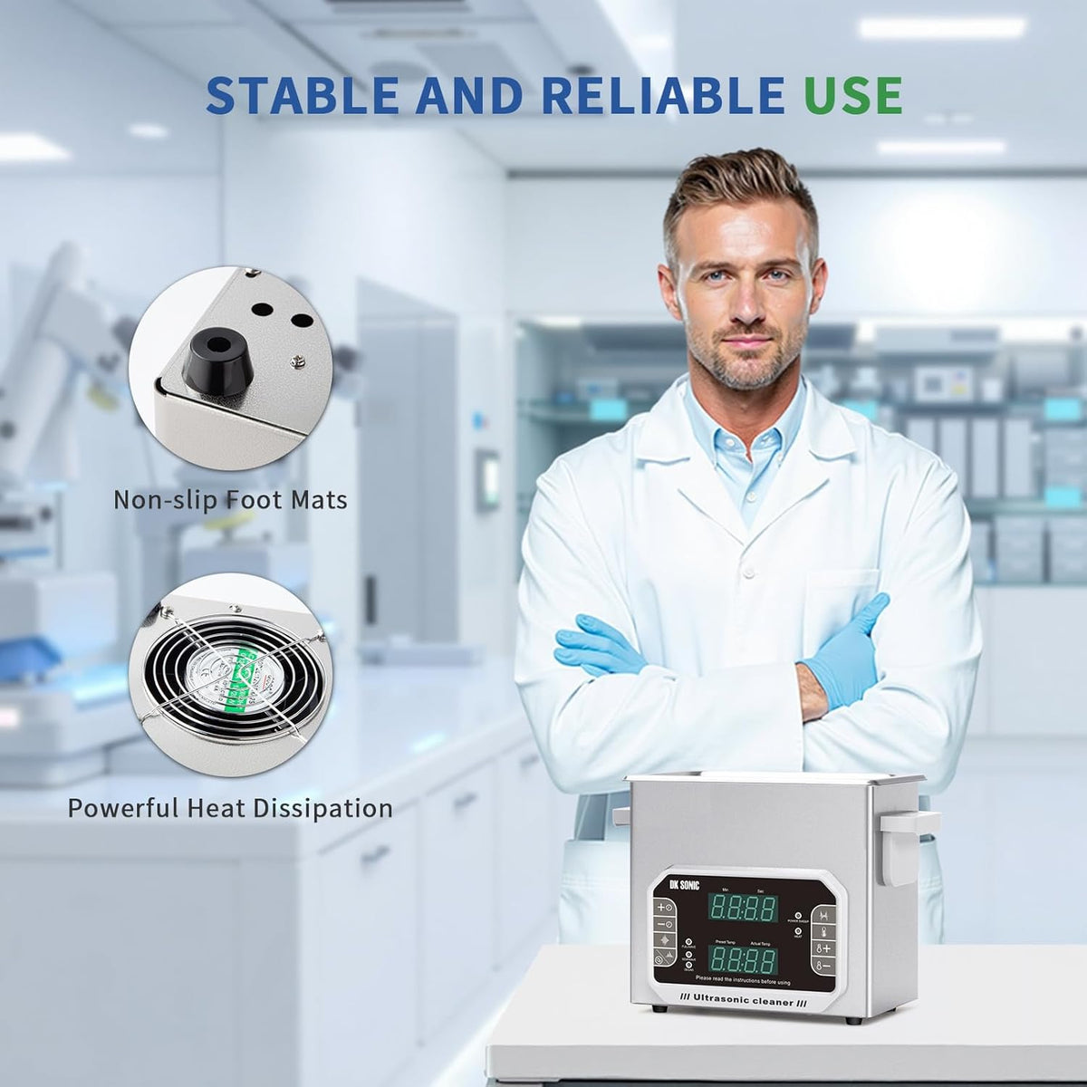 DK SONIC Professionele Ultrasone Cleaner 3L, 120W Precisie Ultrasone Sieraden Cleaner met Timer, Verwarming & Aanraakbediening, Multi-Toepassing voor Brillen, Kettingen, Horloges (Inclusief Mand)