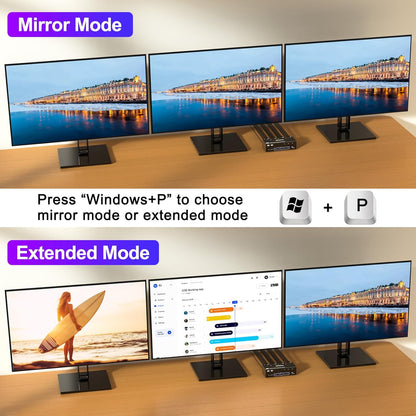 USB 3.0 KVM Switch 3 Monitors 3 Computers HDMI+DP+DP 3 Port, Triple Monitor KVM Switch 8K@60Hz 4K@144Hz for 3 Computers Share 4 USB 3.0 Devices Mouse Keyboard