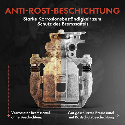 Frankberg 1K0615423C Remklauw compatibel met J.e.t.t.a 2005-2010 Golf A3 Brake Caliper Wiht Bracket One Side 1 piston Rear Links en Rechts Set van 2 stuks Vervanging # 1K0615423C