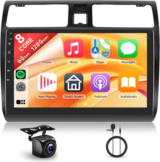 Android Autoradio – Multimedia Systeem – Navigatiesysteem – Touchscreen Radio – Auto Headunit – 10,1 Inch HD Scherm – Draadloze CarPlay & Android Auto – GPS Navigatie met WiFi - QUORE