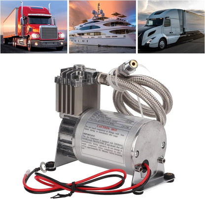 Universele Luchtcompressor – Compressorpomp – Bandenspanner – Airpump – 12V Compressor – 20 Ampère Krachtig – Max 150 PSI – Metaal & ABS – Compact & Duurzaam
