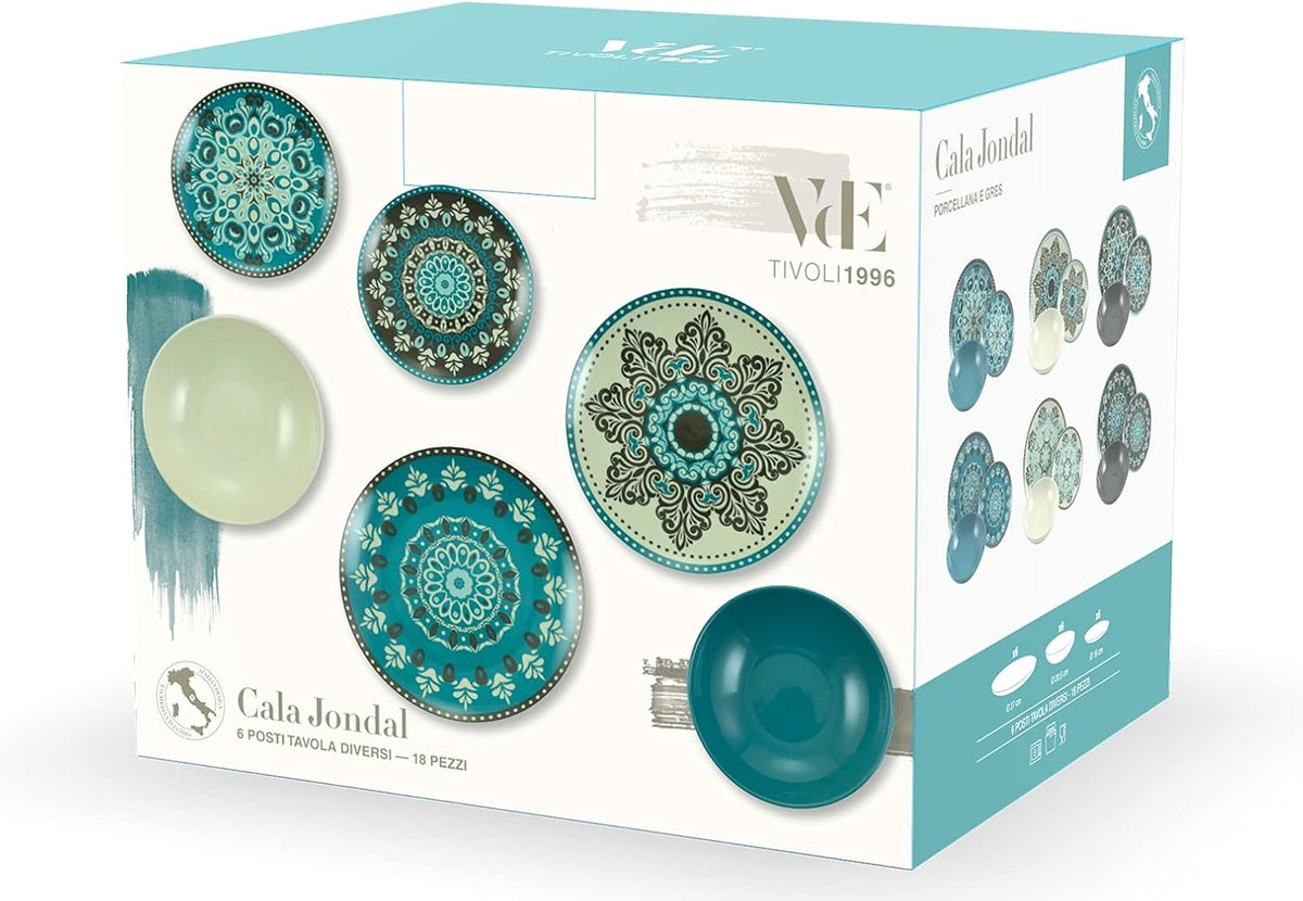 Tafelservies – Serviesset – Servies – Eetservies – Dinerservies – 18-Delig Voor 6 Personen – Porselein, Magnetron- En Vaatwasserbestendig
