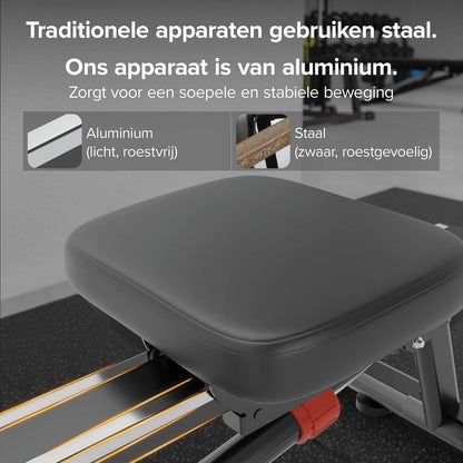 Ultrasport opvouwbare roeimachine voor thuis, 12 weerstandsniveaus, extra stil, tot 110 kg, gecertificeerd, compacte roeitrainer