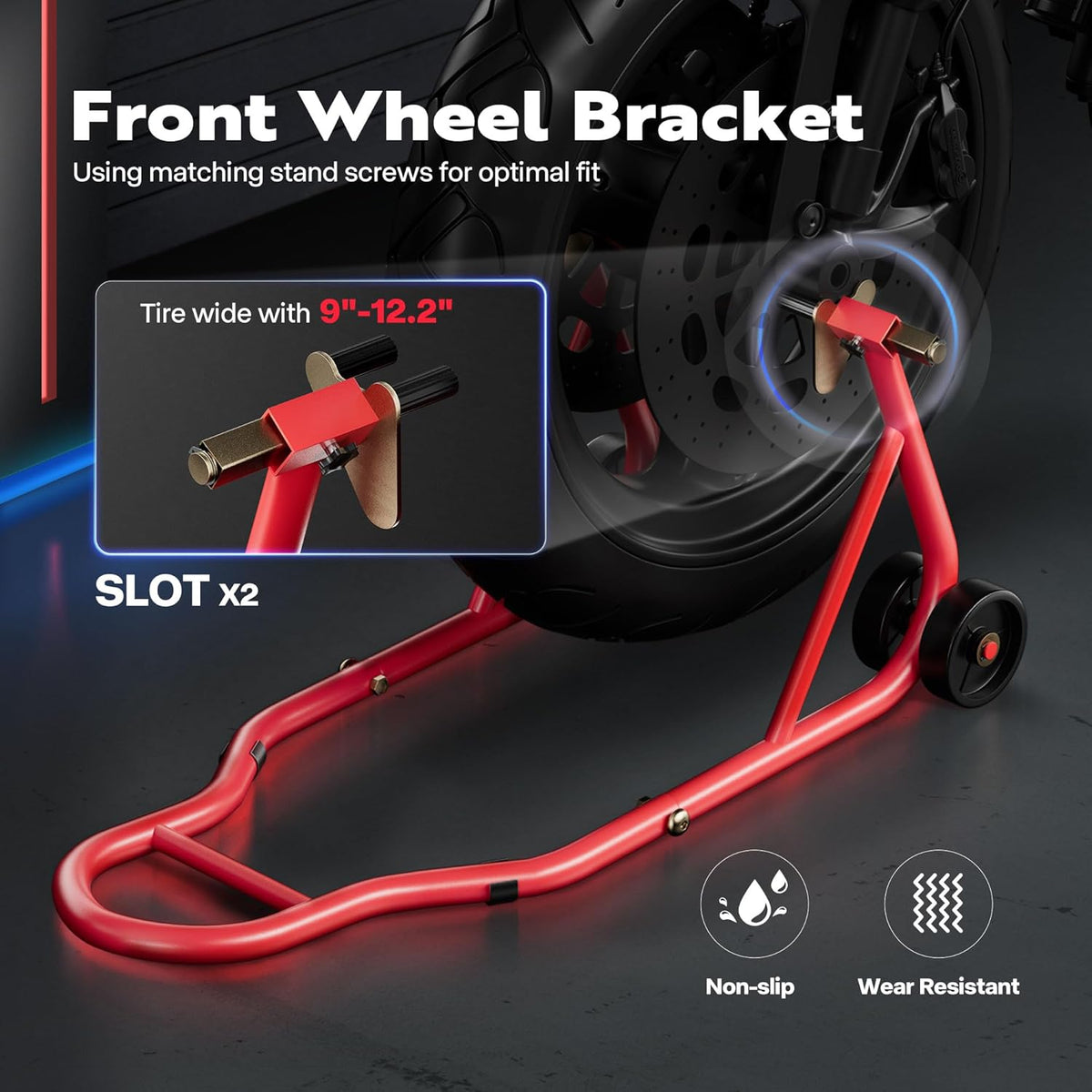 SPECSTAR Motorfietsstandaards 400kg Capaciteit Voor en Achterwielen Liftcombinatie met U+L Verstelbare Swingarmspoel Zware Paddock