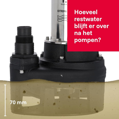 T.I.P. Extrema CUT 300/18 CX 30277 Vuilwaterpomp, met Reamer Grinding versnijdingspomp, debiet van 18.000 l/u, gietijzeren pompbehuizing, vloeistoffen tot 50 °C, ca. 4 min. tot 90 °C mogelijk
