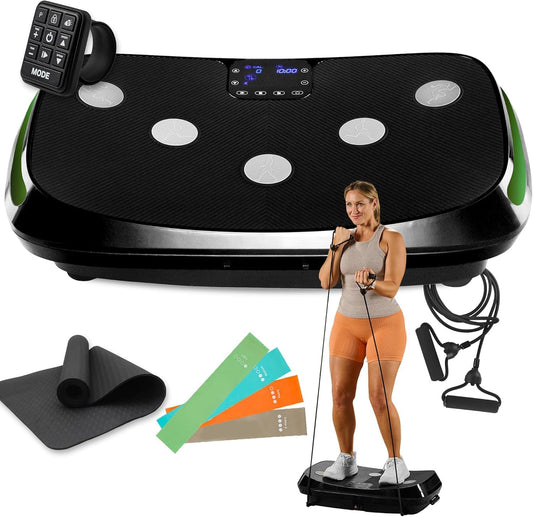 LifePro Trainingsapparaat met 3D-trilplatform, dubbele motor, recht trillingsplatform + 3D-beweging, trilmachine voor fitness, vetverlies en gewichtsverlies,