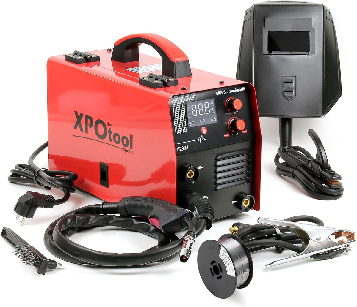 Wiltec Inverter MIG MMA lasmachine 40-160 A, lasapparaat voor gevulde draad en IGBT, inclusief accessoires voor lassen