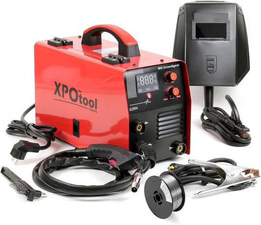 Wiltec Inverter MIG MMA lasmachine 40-160 A, lasapparaat voor gevulde draad en IGBT, inclusief accessoires voor lassen