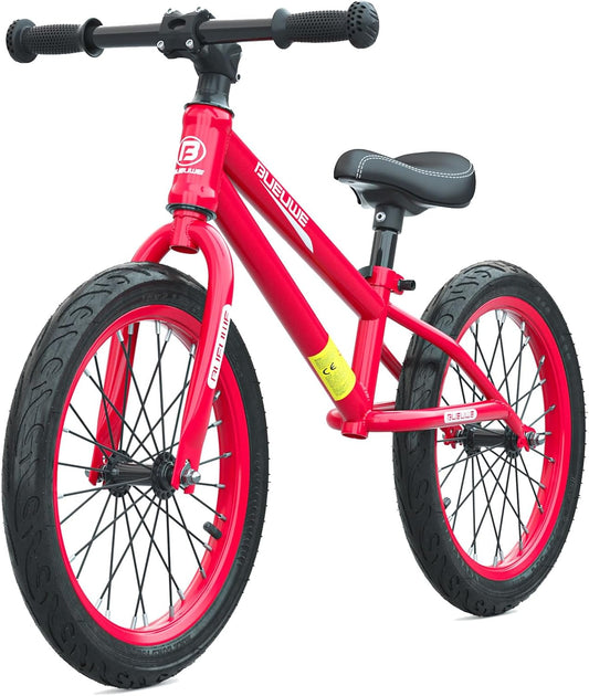 GASLIKE Loopfiets, 16 inch, voor grote kinderen vanaf 4, 5, 6, 7, 8 jaar, voor jongens en meisjes, fiets zonder pedaal, verstelbare zitting, luchtbanden, snelle montage, comfortabel en zeer licht