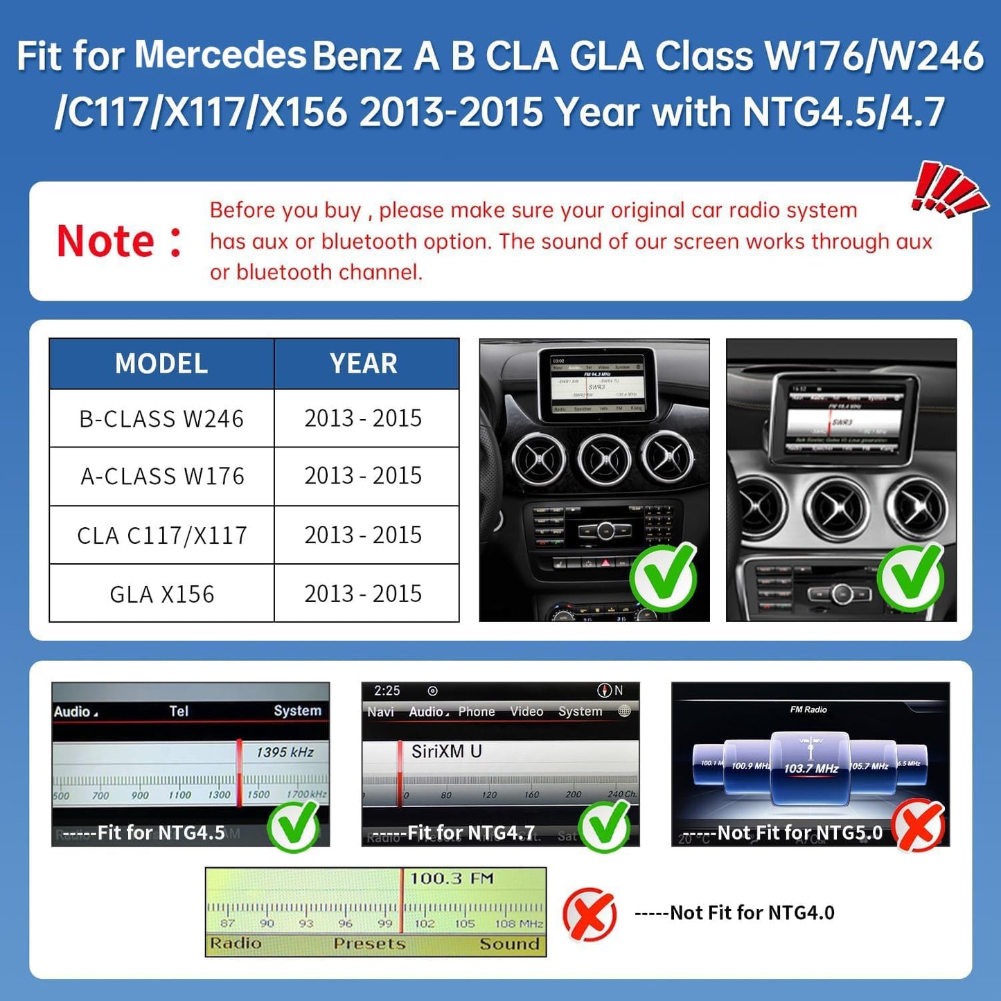 CarPlay Scherm Mercedes-Benz – Autoradio – Navigatiesysteem – Multimedia Scherm – Touchscreen – 12,3 Inch HD IPS Display – Draadloze CarPlay & Android Auto