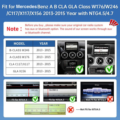 CarPlay Scherm Mercedes-Benz – Autoradio – Navigatiesysteem – Multimedia Scherm – Touchscreen – 12,3 Inch HD IPS Display – Draadloze CarPlay & Android Auto