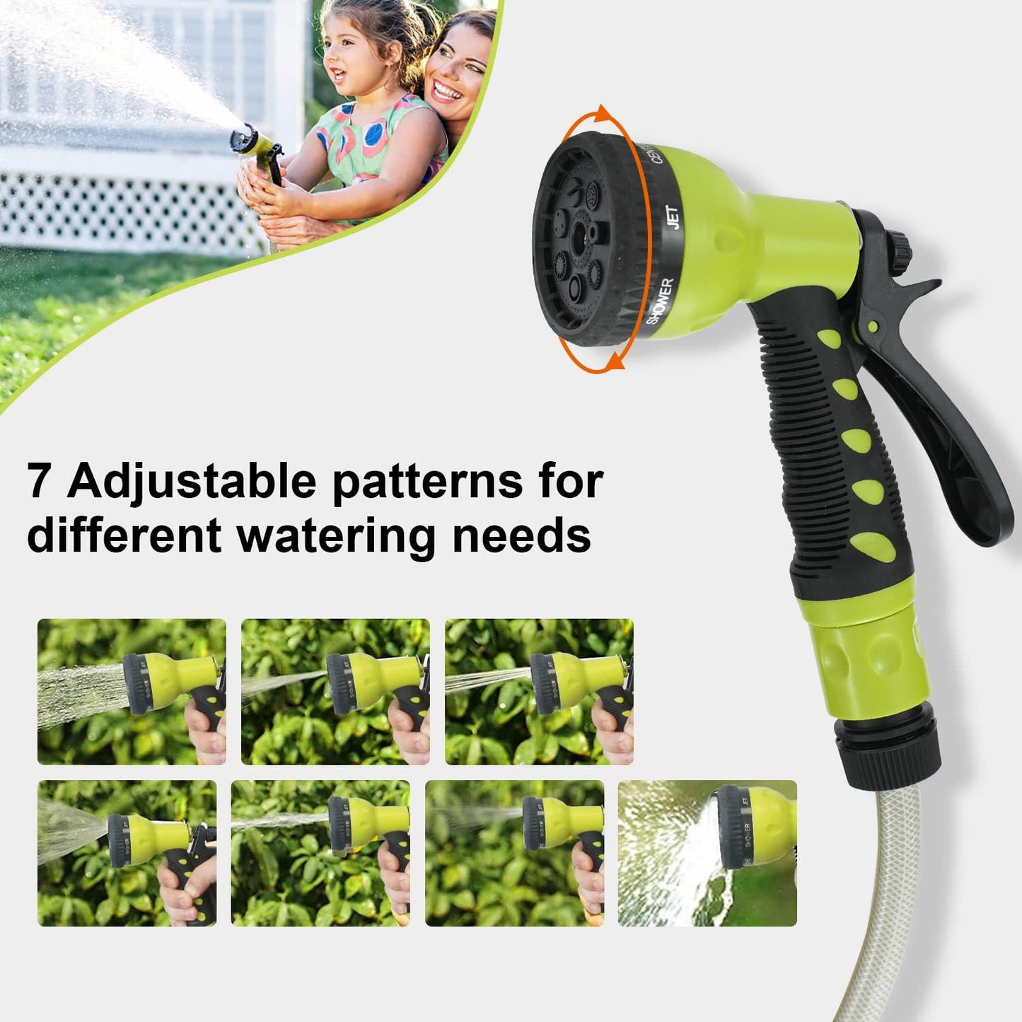 DEWINNER Automatische tuinslanghaspel, 20 + 2 m, automatische wandroller, met sproeimondstuk, automatische oprolhouder, intensief gebruik, irrigatie buiten de slang
