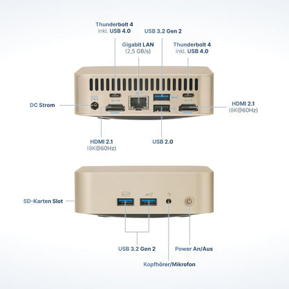 Lux Intel® Core-i5 12 Gen. • NUC 12 Lux PC • 8 kernen, tot 4,4 GHz • 16 GB RAM, 512 GB SSD • WiFi 6E • BT 5.3 • TB 4 • Microsoft Windows 11 Pro • Microcomputer voor thuis en op kantoor