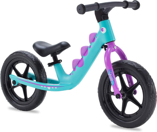RoyalBaby RAWR Loopfiets voor kinderen, loopfiets, 12 inch, voor jongens en meisjes van 3-5 jaar, magnesiumframe, fiets, groen, blauw, kinderfiets voor balans, kinderfietsen