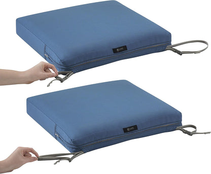 Classic Accessories Ravenna Water-Resistant 72 x 21 x 3 Inch Patio Chaise Lounge Cushion, Empire Blue, Outdoor Seat Cushion