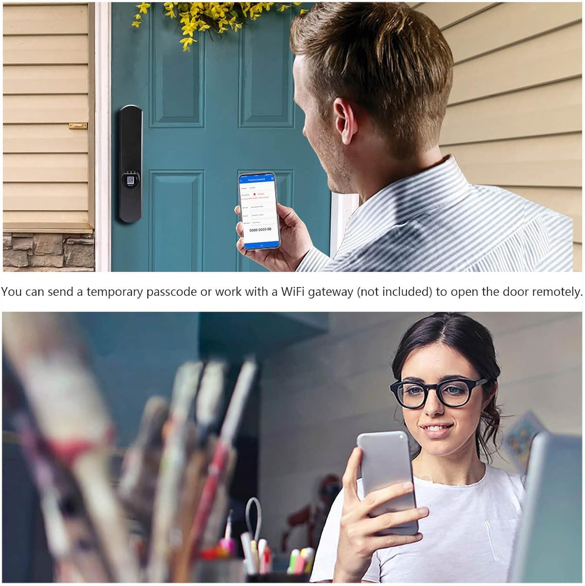 WELOCK PCB01 Elektronische deurslotcilinder Slotcode en Bluetooth met 3 RFID kaarten IP44 incl. waterdichte siliconen hoes