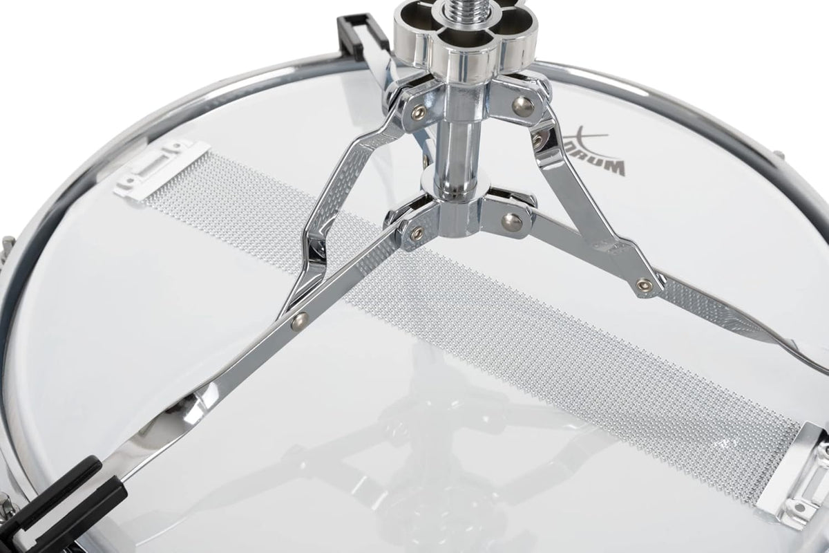 Snare Drum Starterset – Snaredrum – Drumstel Starterset – Oefenset – Percussieset – 14 x 6,5 Inch Metalen Snare – 14 Inch Oefenpad