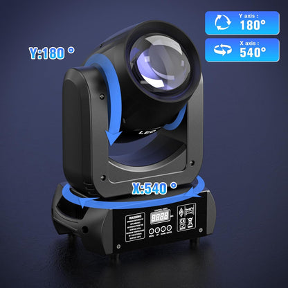 150W Moving Head LED DMX512 Spot Beam RGBW Wash GOBO 18 Prisma DJ Disco Stadion Feestlicht voor Bruiloft Lichtshow Bar Club Kerstmis