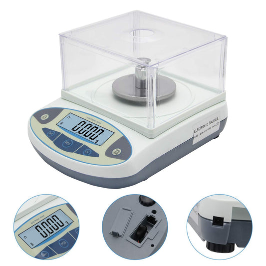 Bonvoisin Elektronische analytische weegschaal, 0,001 g, hoge precisie, 1 mg, wetenschappelijke, sieraden- en gouden keukenweegschaal