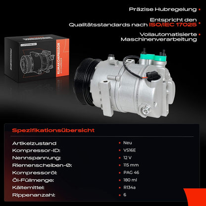 Frankberg ACP657000P Airconditioning Airconditioning Airconditioning Magnetische koppeling Compressor voor airconditioning Vervanging # ACP657000P