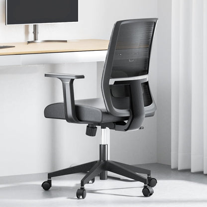 Ergonomische Bureaustoel – Comfortabele Werkstoel – Kantoorstoel – Draaistoel – Bureaustoel Met Lendensteun – In Hoogte Verstelbaar – Luchtdoorlatende Rugleuning – Belastbaar Tot 120 Kg