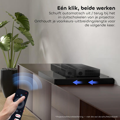 Gemotoriseerde schuifbak voor ultrakorte projectorprojector, intelligente schuifregelaar voor UST-lasertv | Uitbreiden tot 150 inch | Automatisch intrekbare telescopische |