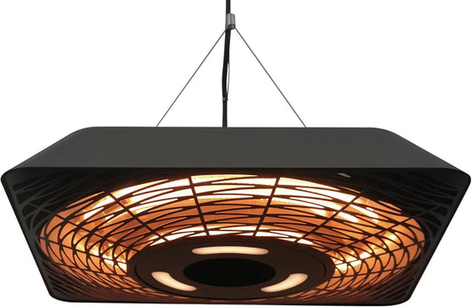 Elektrische Plafondverwarmer – Terrasverwarmer – Infrarood Heater – Balkonverwarmer – Verwarming Lamp – 3 Warmtestanden 800W/1200W/2000W – IP45 Spatwaterdicht Met Afstandsbediening - QUORE
