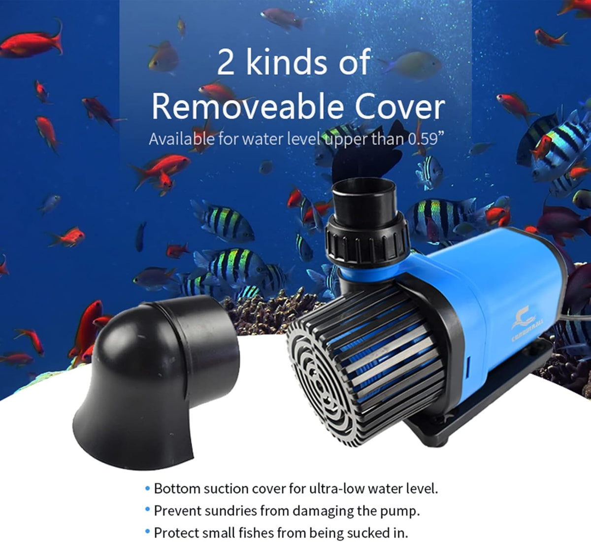 CONQUERALL 980GPH 20W dompelwaterpomp 24V DC rendement pomp variabele frequentie Waterpomp Sinusgolf technologie Suit voor vijver fontein zoetwater en zoutwater