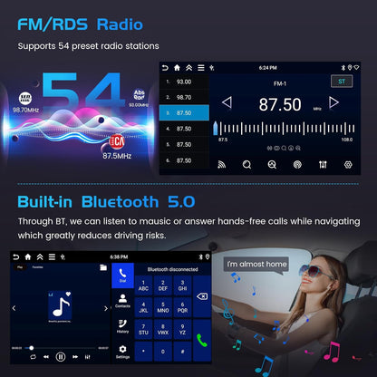Autoradio – Multimedia Systeem – Navigatie Module – Auto Stereo – Infotainment Unit – Android 15 Systeem – 9-Inch In-Cell Touchscreen