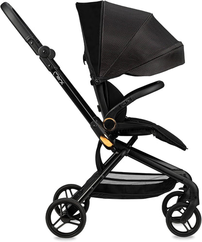 MoMi ADELLE kinderwagen voor kinderen vanaf 6 maanden (tot 22 kg), opvouwbare kinderwagen met 360° zitting en 5-punts veiligheidsgordel, boodschappenmand en draaggreep na het opvouwen
