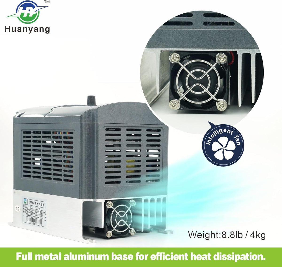 Vectorregeling Computerized Numerical Control (CNC) frequentieomvormer (VFD) van de motor, 220 V, 5,5 kW, 7,5 pk voor spindelmotor, controle van de snelheid, Huanyang GT-serie (220 V, 5,5 kW)