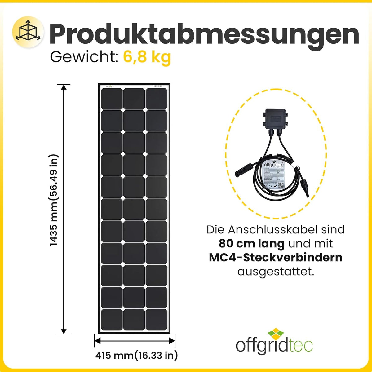 Offgridtec SPR-Ultra-120 120W Slim 12V high-end zonnepaneel