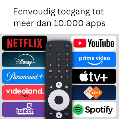 GX1 Android TV Box 4K Google TV 14 [4GB RAM & 32GB Opslag] – Mediaspeler Streaming met AI-Upscaling, HDR10+ & 3D Audio, WiFi 6, LAN, 2x USB