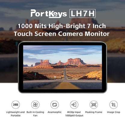 Camera-Veldmonitor – Videomonitor – Cameramonitor – DSLR-Monitor – 7 Inch Touchscreen – 1000 Nit Helderheid