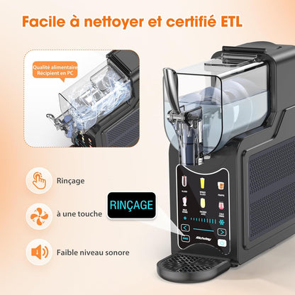 Richday Slushie-machine, diepvriesdrankmaker met 6 programma's, 1,9 l capaciteit, zelfreiniging, voor slushies, milkshakes, frappés, margarita's en koude dranken