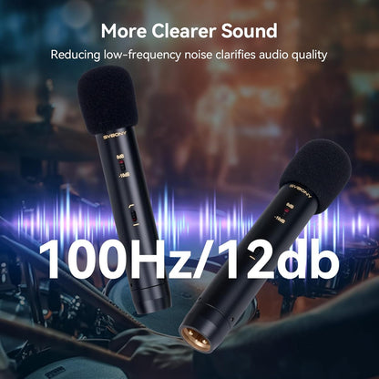 Condensator Instrumentmicrofoon – Instrumentmicrofoon – Condensatormicrofoon – Potloodmicrofoon – Opnamemicrofoon – Stereo Set Met T-Balk – 22 Mm Vergulde Capsule – Instelbare Gevoeligheidsdemping En Lagefrequentiedemping