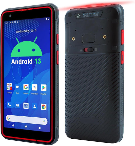 6 inch Robuuste PDA Android 13 Handheld Terminal 4GB RAM 64GB ROM, CM60 2D Scanner Barcode Reader, 4G WiFi GPS, 8000 mAh batterij, IP68 Waterdichte Android Barcode Scanner voor Magazijn